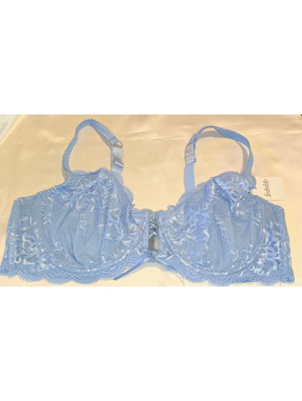 Frederick's of Hollywood Charlotte Lace LIFT Underwire Bra 40C NWT Blue